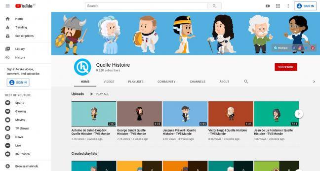 Quelle Histoire sur Youtube Quelle Histoire sur Youtube