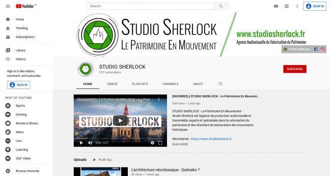 Studio Sherlock sur Youtube Studio Sherlock sur Youtube
