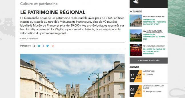 Patrimoine régional en ligne