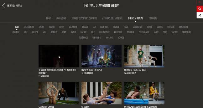 WebTV du Festival d'Avignon