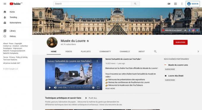 Le Louvre sur Youtube Le Louvre sur Youtube