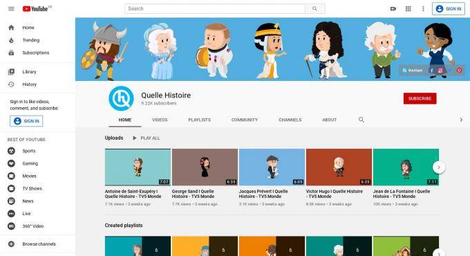 Quelle Histoire sur Youtube Quelle Histoire sur Youtube