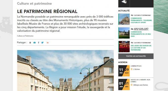 Patrimoine régional en ligne