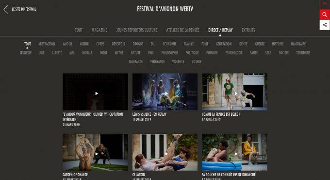 WebTV du Festival d'Avignon