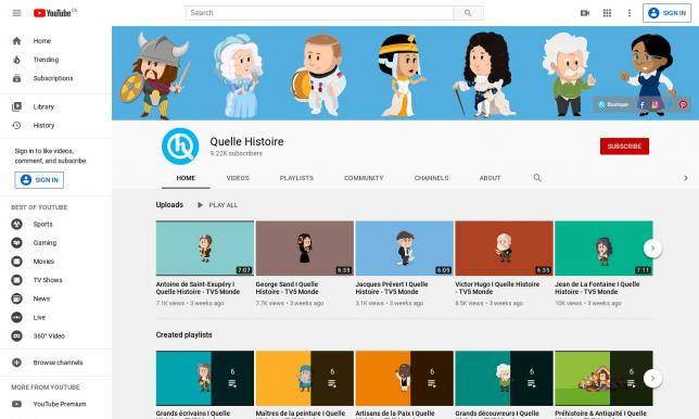Quelle Histoire sur Youtube Quelle Histoire sur Youtube