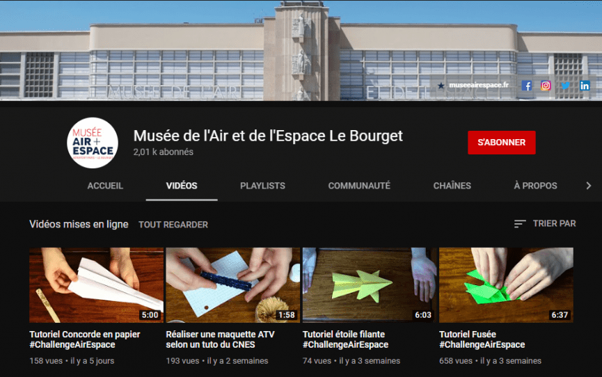 Chaine youtube bourget